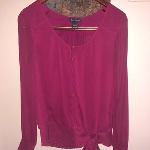 white house black market maroon shirt